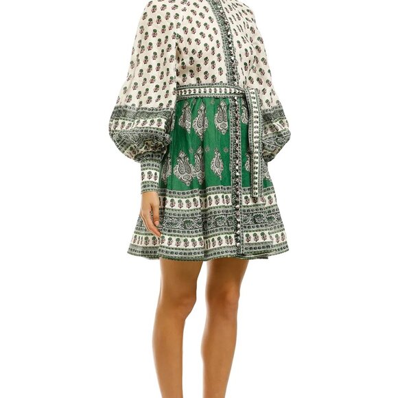 Zimmermann Green Embroidery Mini Dress - Picture 6 of 9